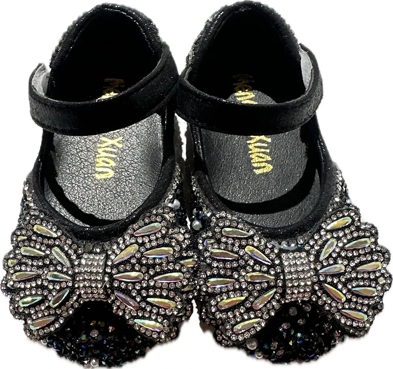 Black Shoes with Bow Butterfly