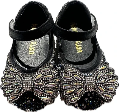 Black Shoes with Bow Butterfly