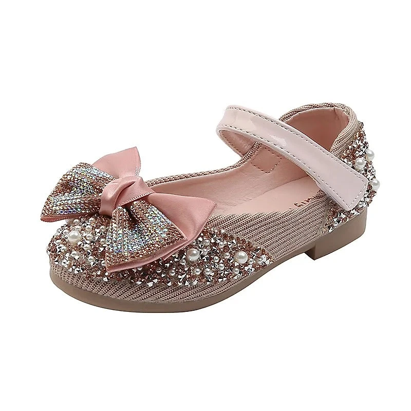 Girls Mary Jane Ballerina Flats Glitter Princess Dress Shoes