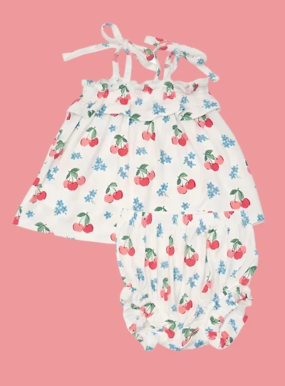 Cherries Ruffle Top &Bloomer