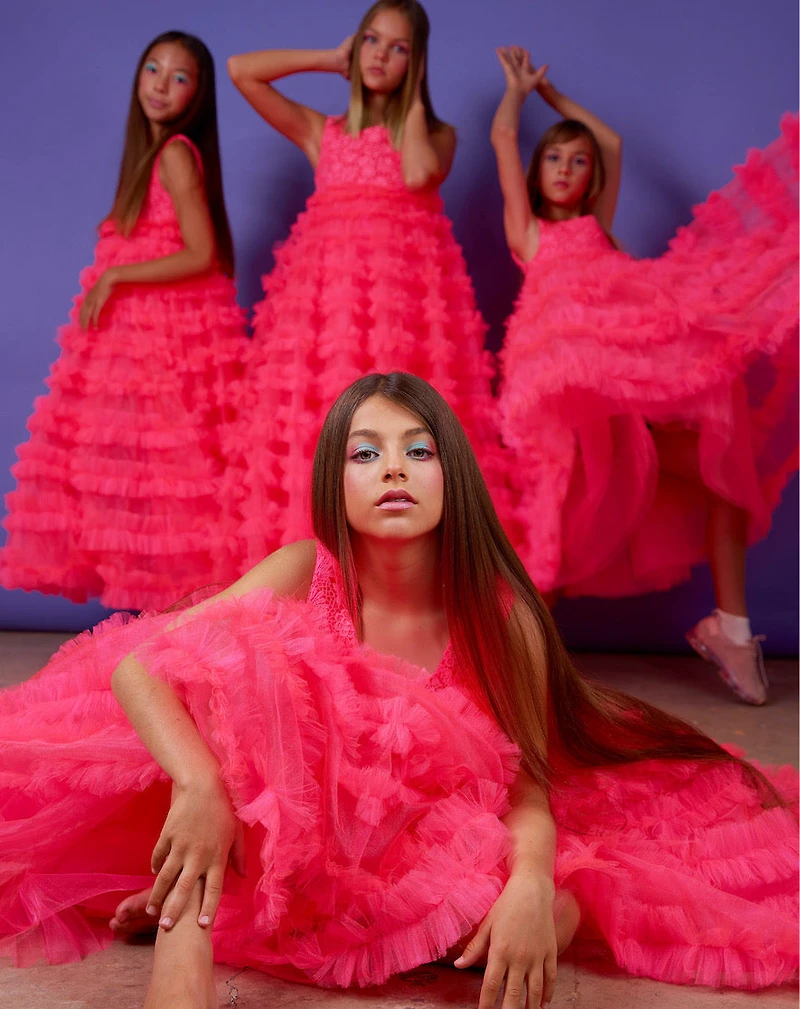 Hot pink dress