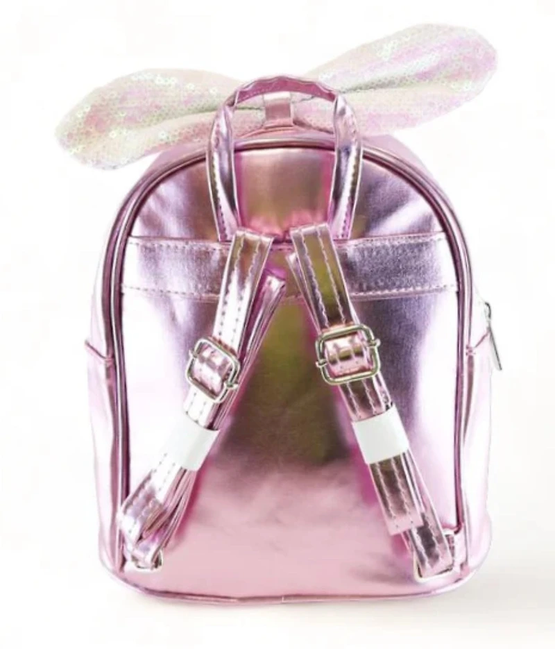 Bowtie Sequin Backpack - Pink