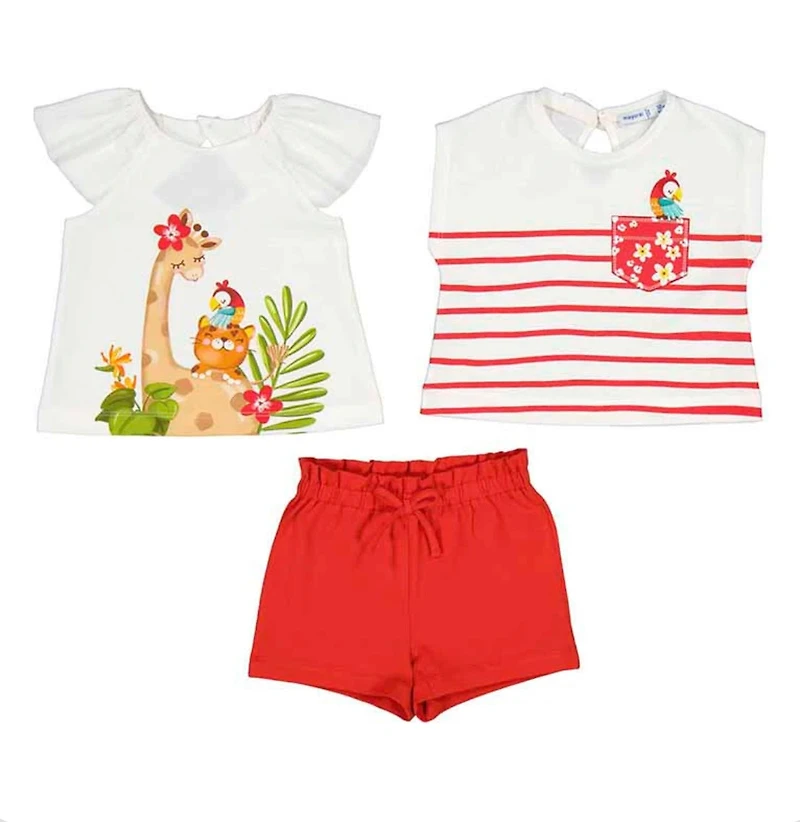 Shorts with 2 Shirts Set-
Granadine
