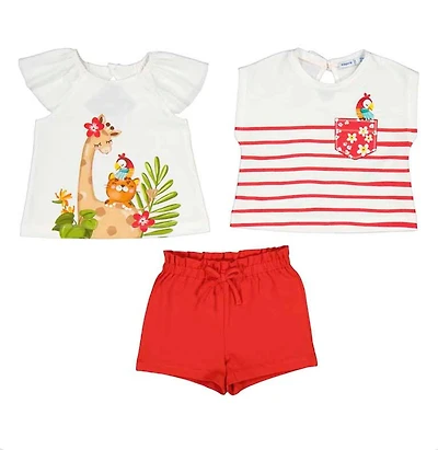 Shorts with 2 Shirts Set-
Granadine