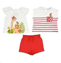 Shorts with 2 Shirts Set-
Granadine