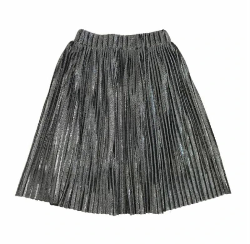 Silver skirt midi