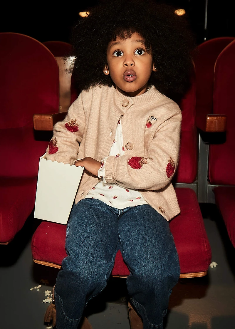 Girl Knit Cardigan and jeans set