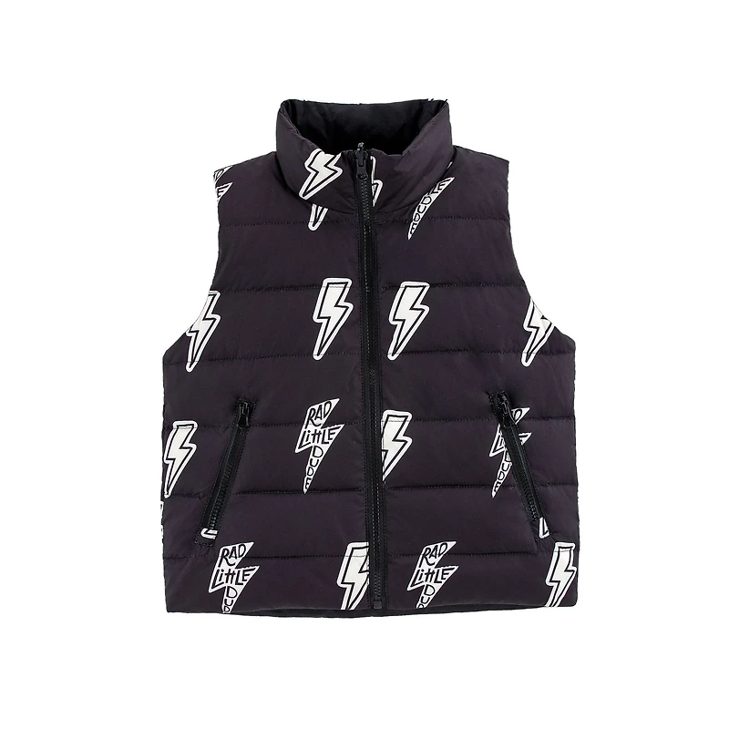 Casey Reversible Vest Lightning Storm