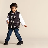 Casey Reversible Vest Lightning Storm