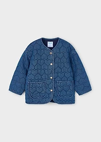 Girl Heart Printed Denim Jacket