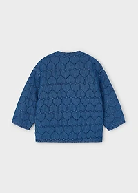 Girl Heart Printed Denim Jacket