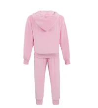 Plush Pink Bow Jogger Set