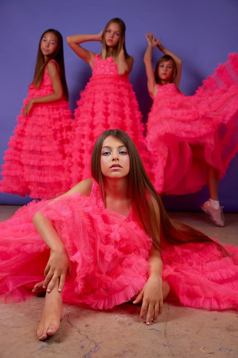 Hot pink dress