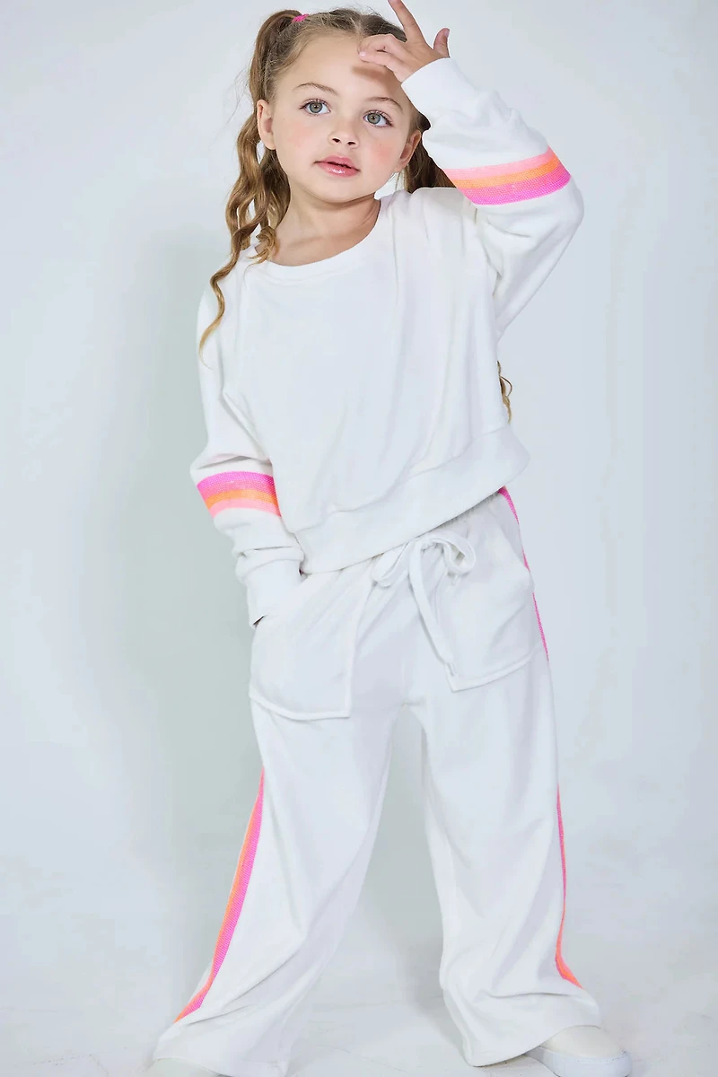 Neon Rainbow Plush Sweat Set