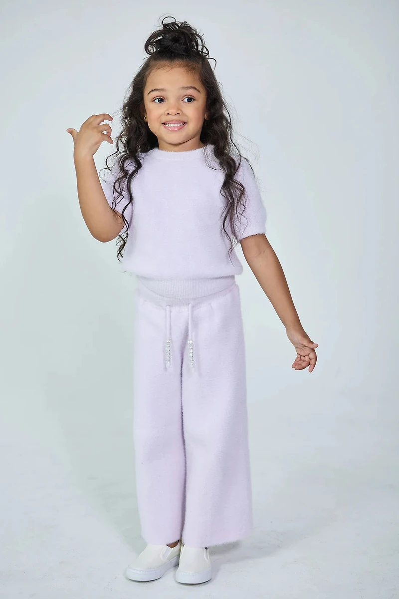 Purple Cozy Crystal Sweater Set
