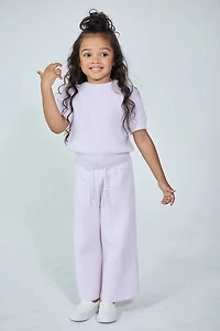 Purple Cozy Crystal Sweater Set