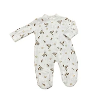 Baby Giraffe Print Footed Sleeper – 100% Cotton 🦒