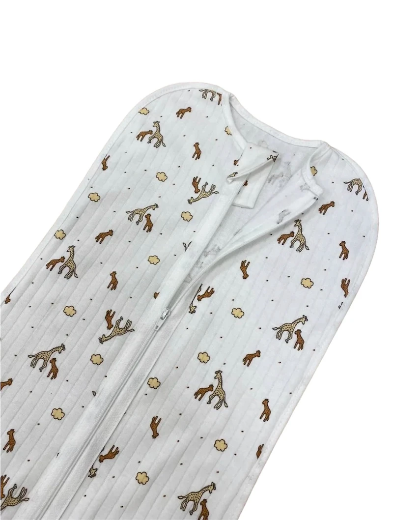 Baby Giraffe Print Swaddle Sack – 100% Cotton 🦒