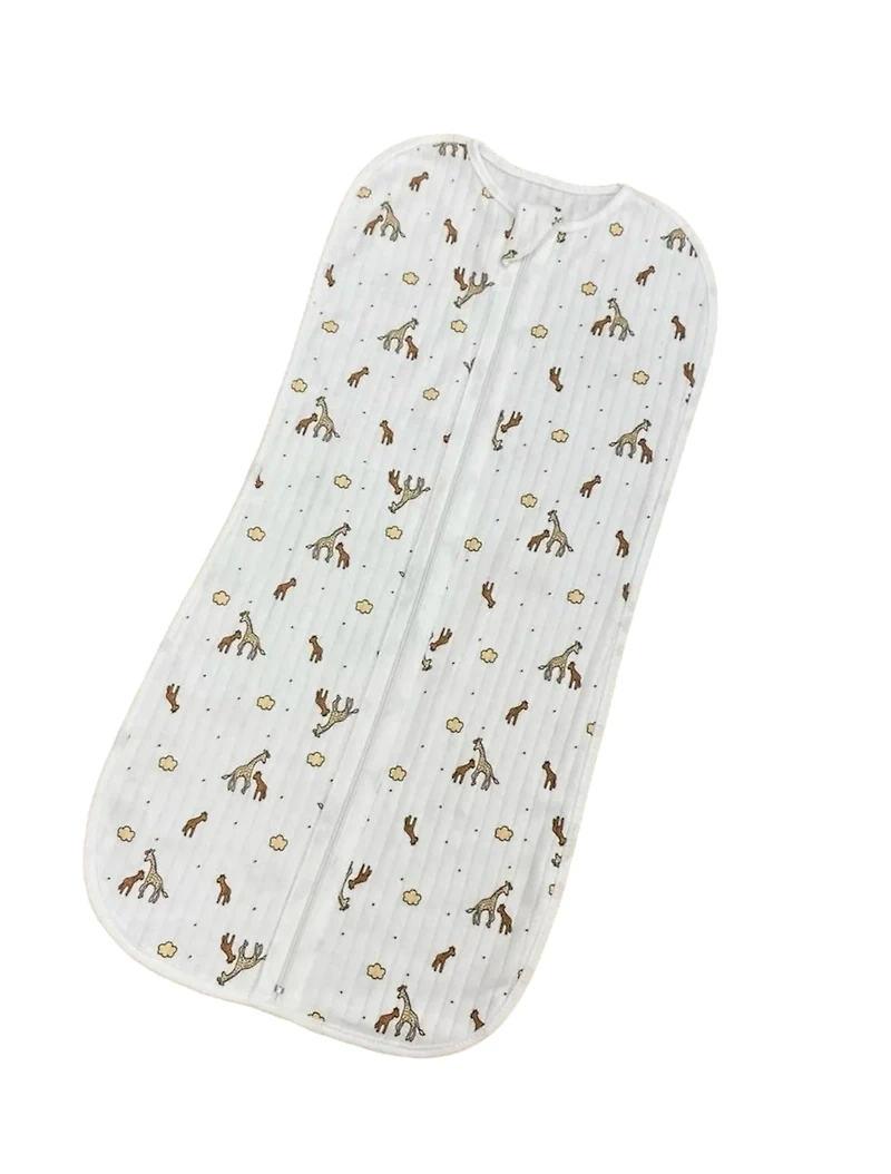 Baby Giraffe Print Swaddle Sack – 100% Cotton 🦒