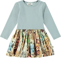 Long-sleeved dress blue