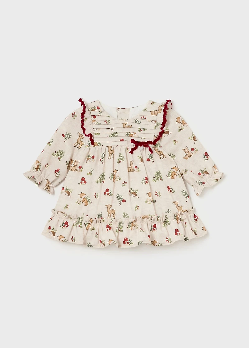 Baby Girl Floral Ruffle Dress.