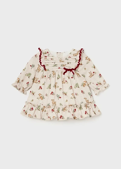Baby Girl Floral Ruffle Dress.
