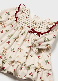 Baby Girl Floral Ruffle Dress.