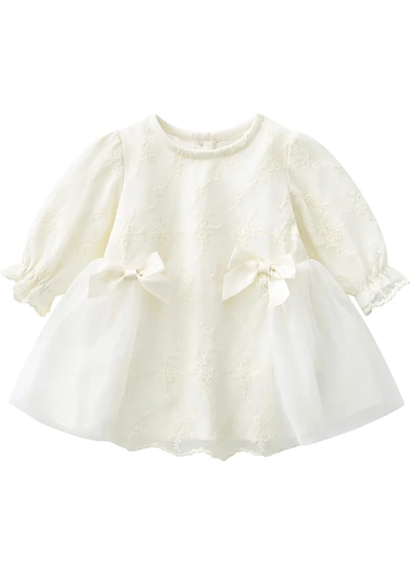 Christening Baptism Dress with Bonnet