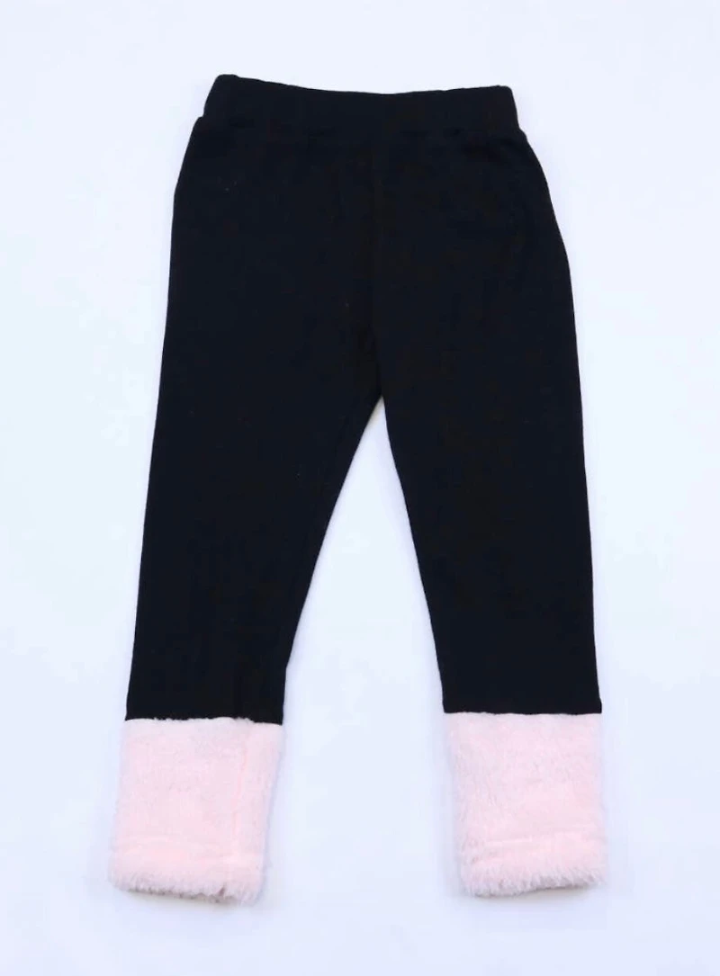 Pink Miss Bunny Sweatshirt & Fur Leggings Set