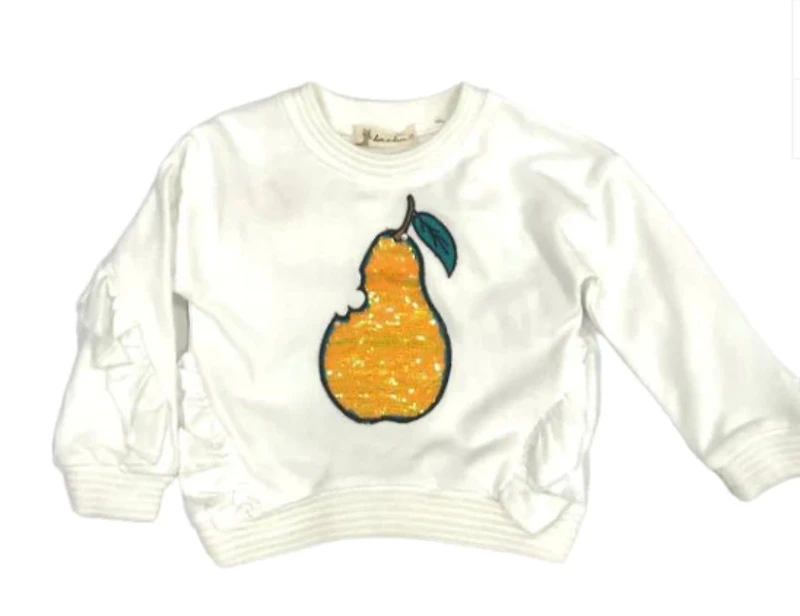Long sleeves Sequinned Pear Sweatshirt