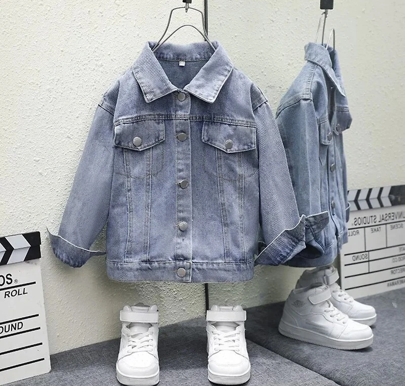 Rabbit Beading Print Denim Jacket