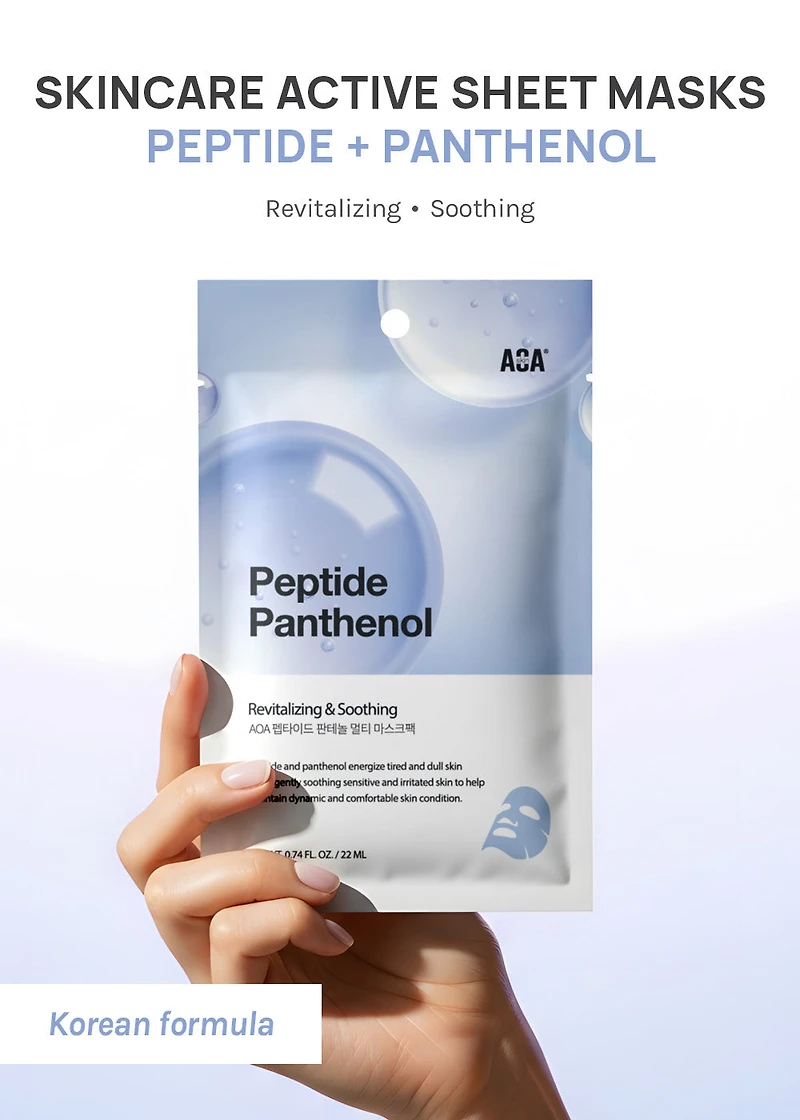 AOA Skin Peptide + Panthenol Sheet Mask
