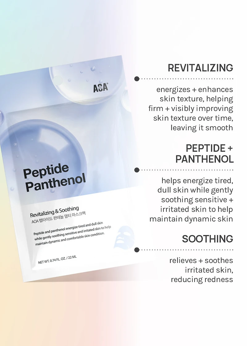 AOA Skin Peptide + Panthenol Sheet Mask