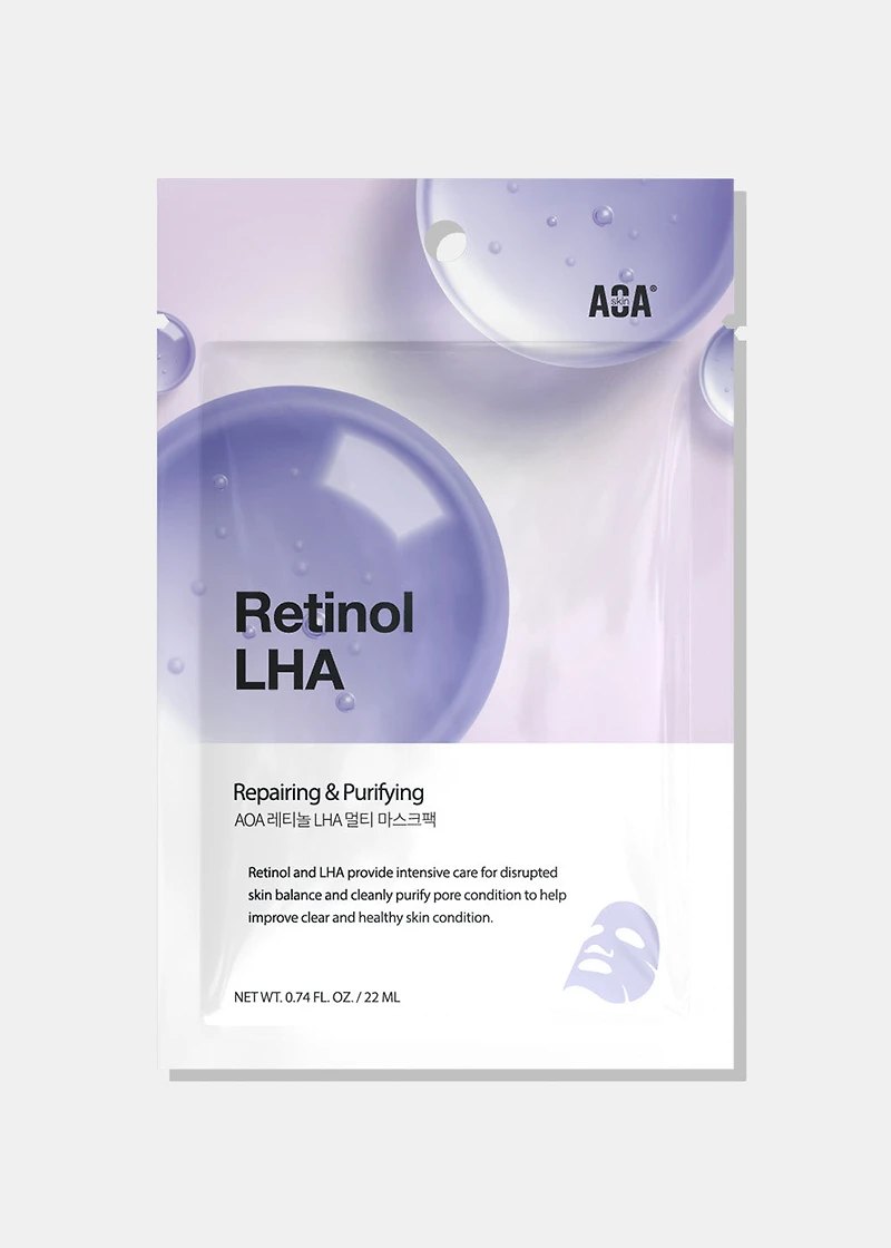 AOA Skin Retinol + LHA Sheet Mask