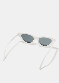 A+ White Cat Eye Sunglasses