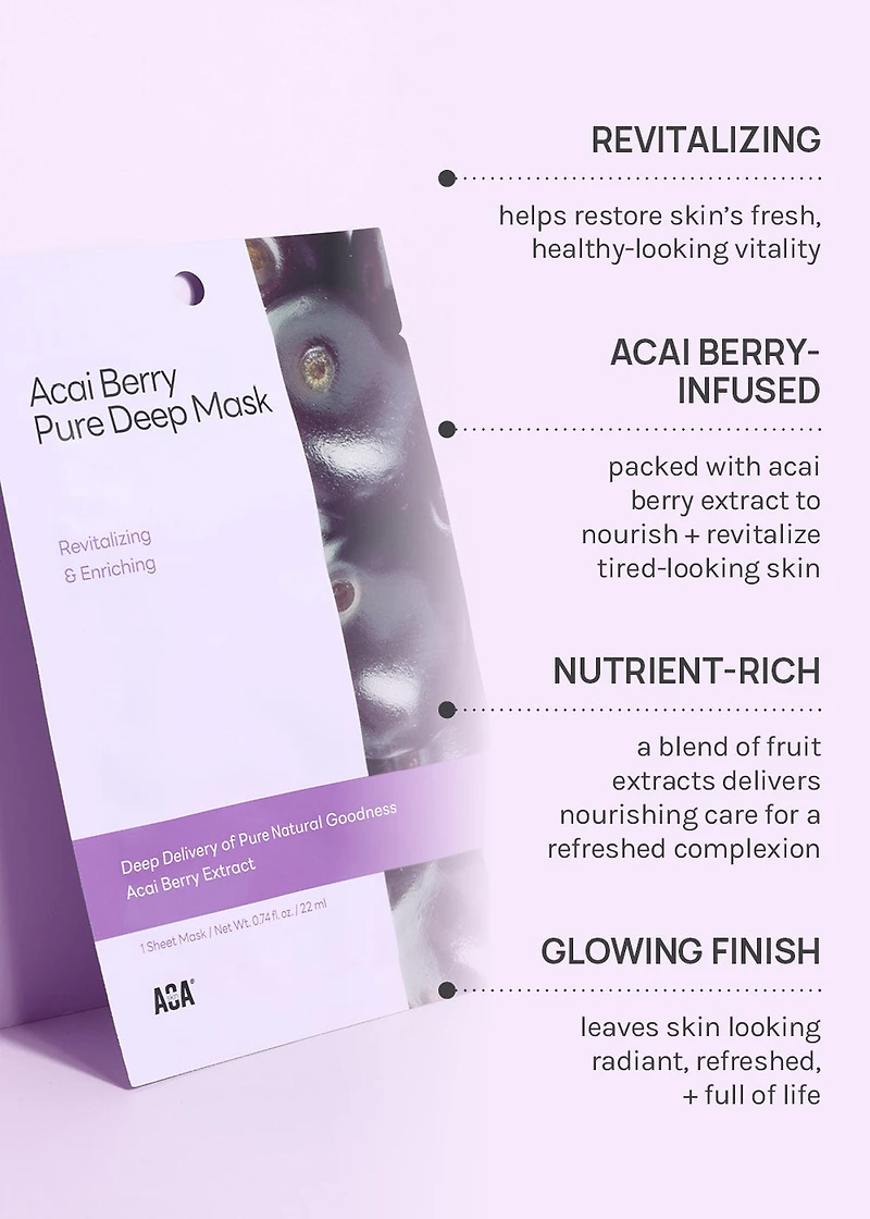 AOA Skin Acai Berry Pure Deep Sheet Mask