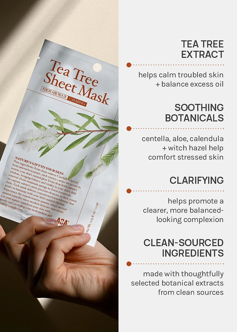 AOA Skin Nature's Gift Tea Tree Sheet Mask