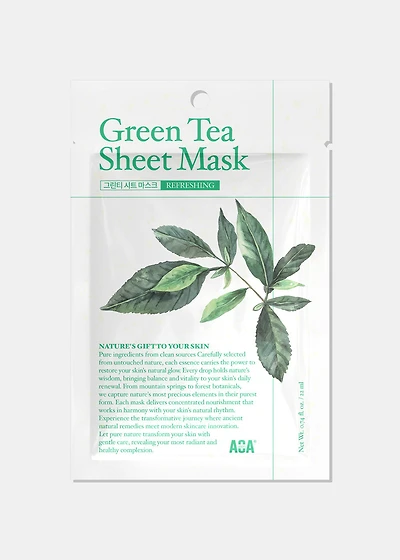AOA Skin Nature's Gift Green Tea Sheet Mask