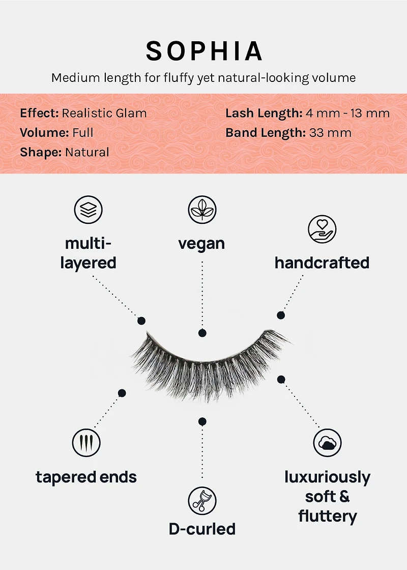 D-LUX Curl Premium Faux Mink Lashes - Sophia