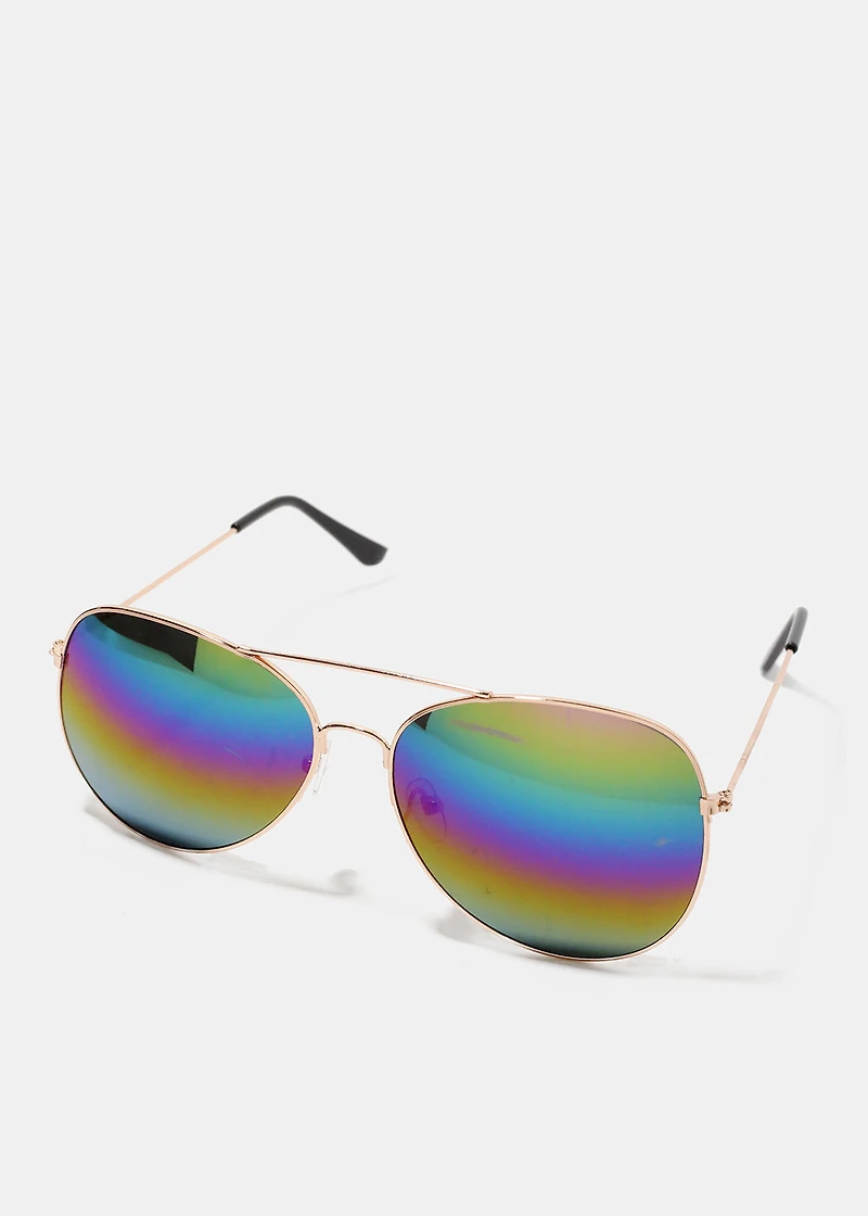 Rainbow Reflective Sunglasses