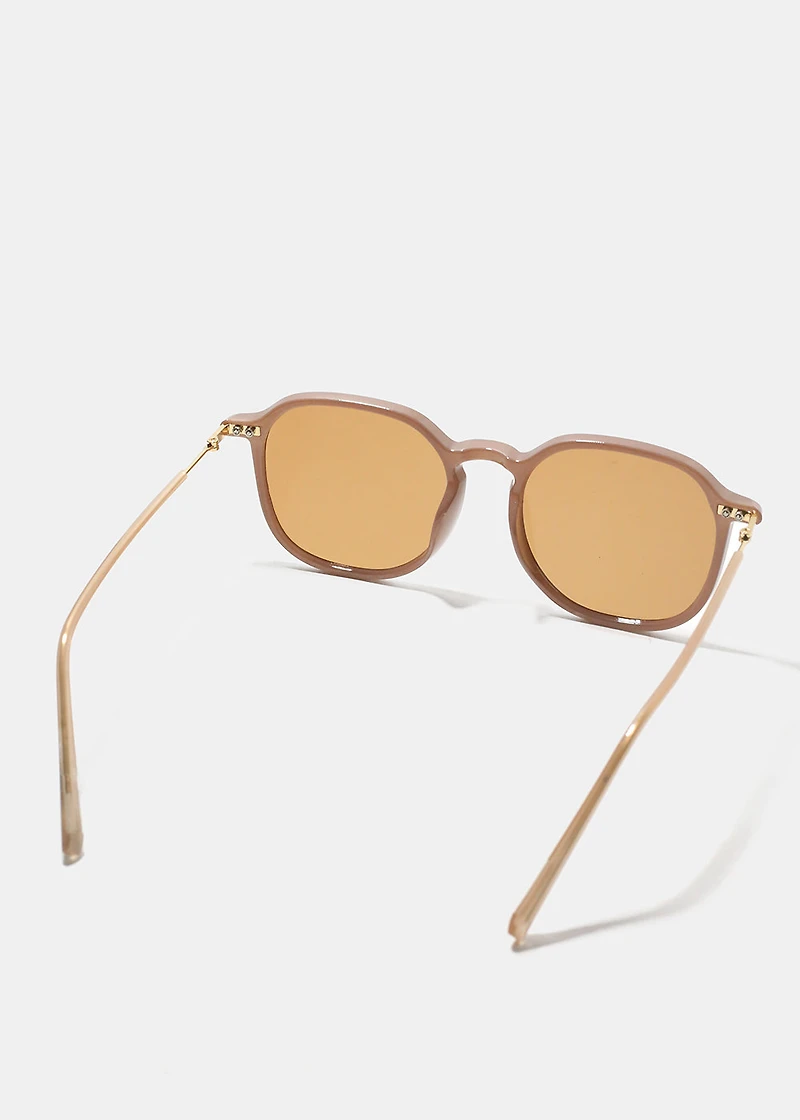 A+ Brown Vintage Circular Shades