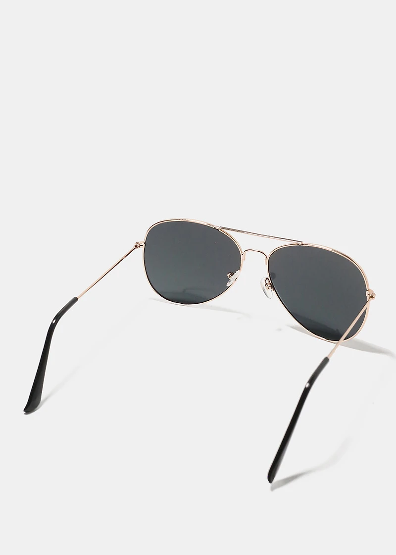 A+ Retro Reflective Aviator Sunglasses