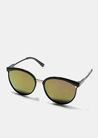 A+ Oversized Circular Reflective Shades