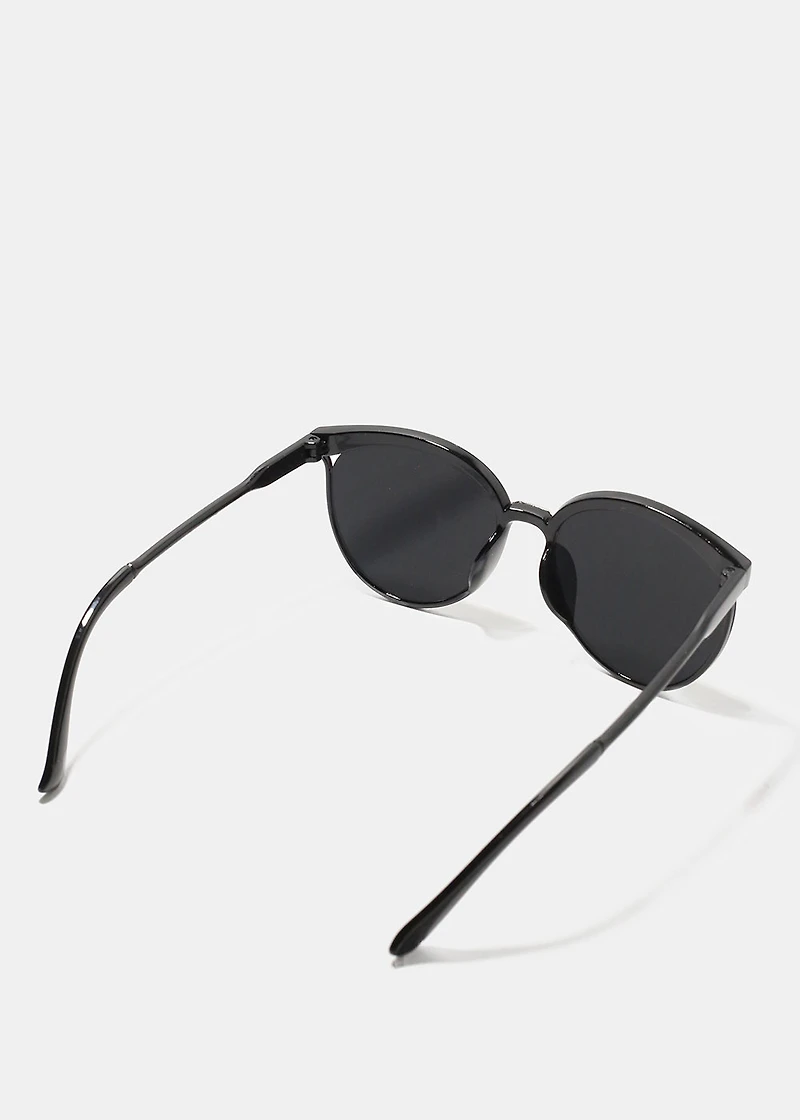 A+ Oversized Circular Reflective Shades