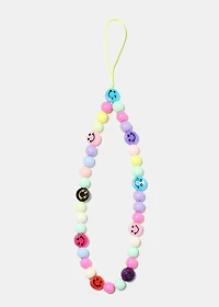 Smiley Face Phone Strap Wristlet