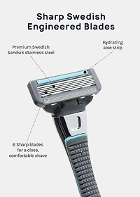 A2 Men's 6-Blade Razor Starter Kit