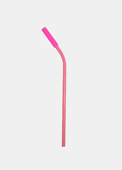 Official Key Items ReUse Metal Straw: Pink Short Bent