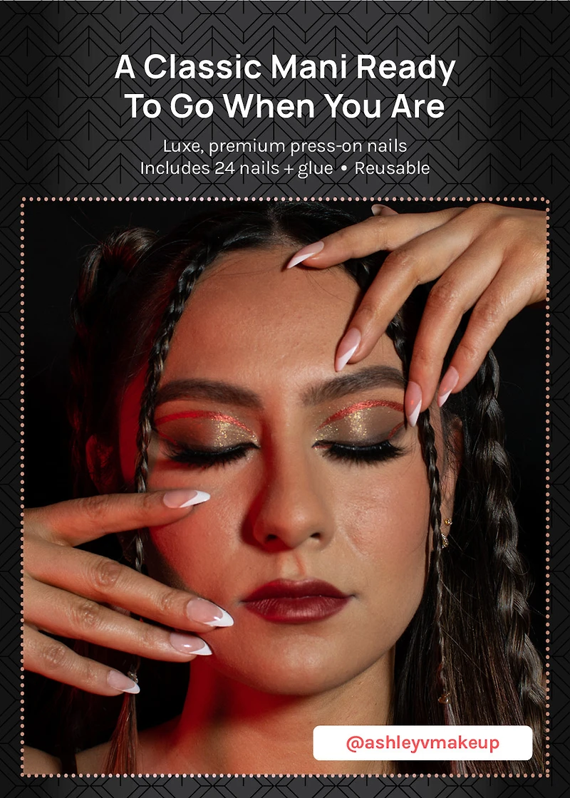 AOA Pro Press-On Nails: French Long