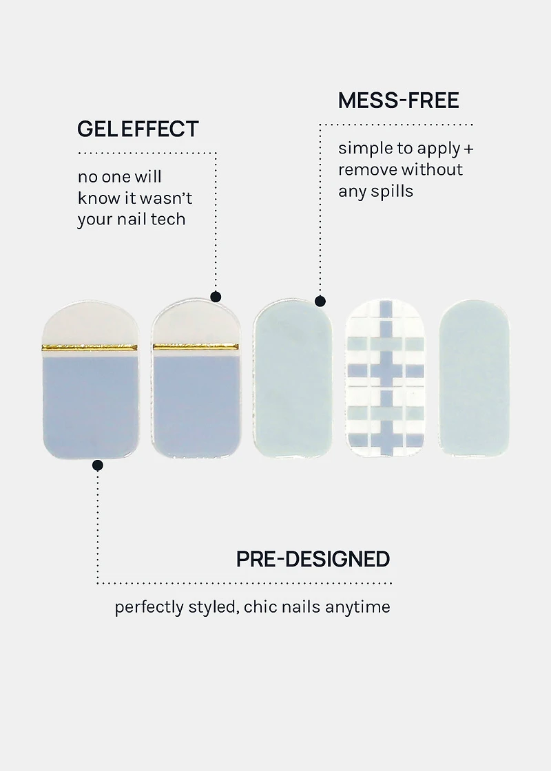 AOA Paw Paw Gel Polish Strips: Silver Lining