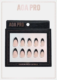 AOA Pro Press-On Nails: French Noir
